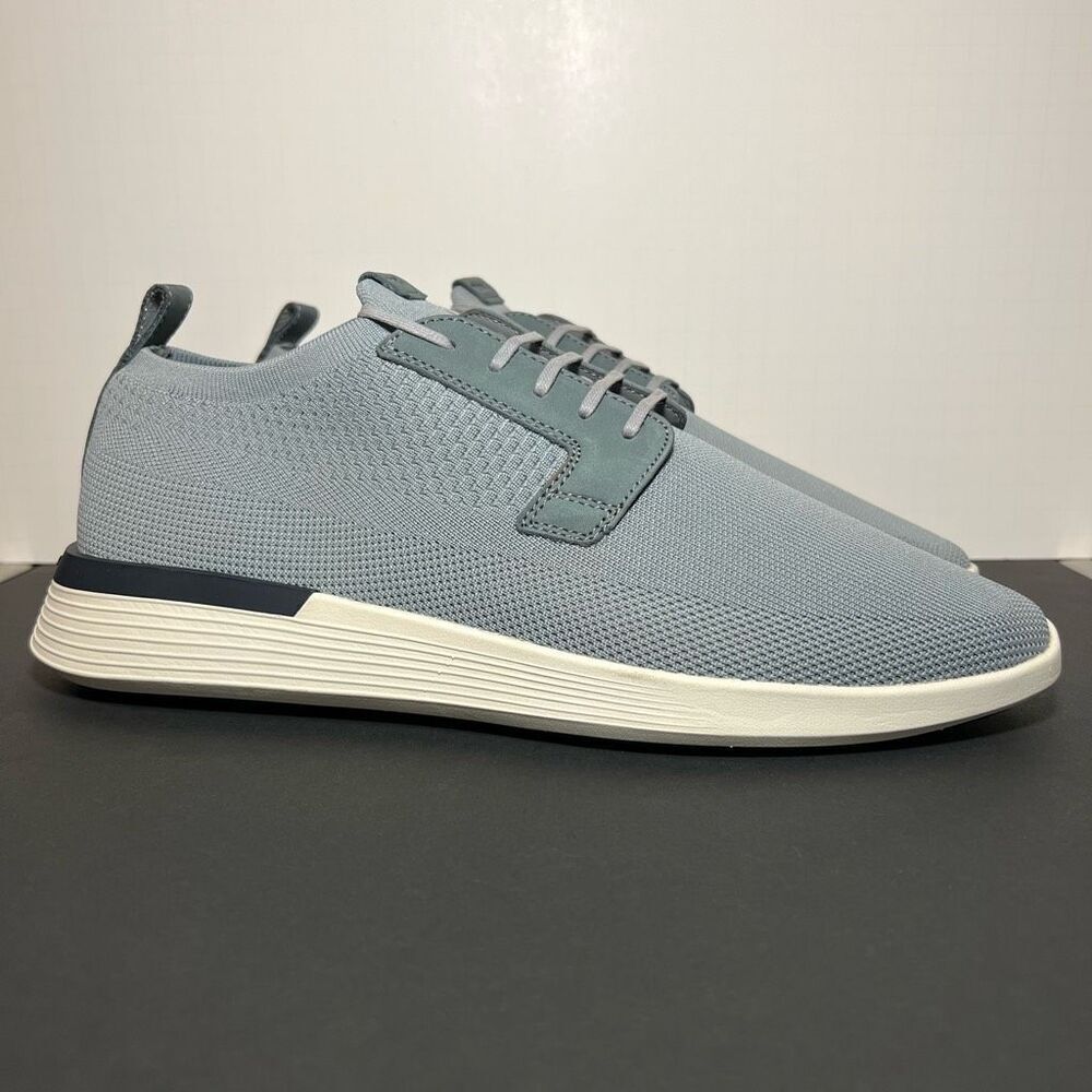 Light Blue Lightweight Knit Derby Sneakers